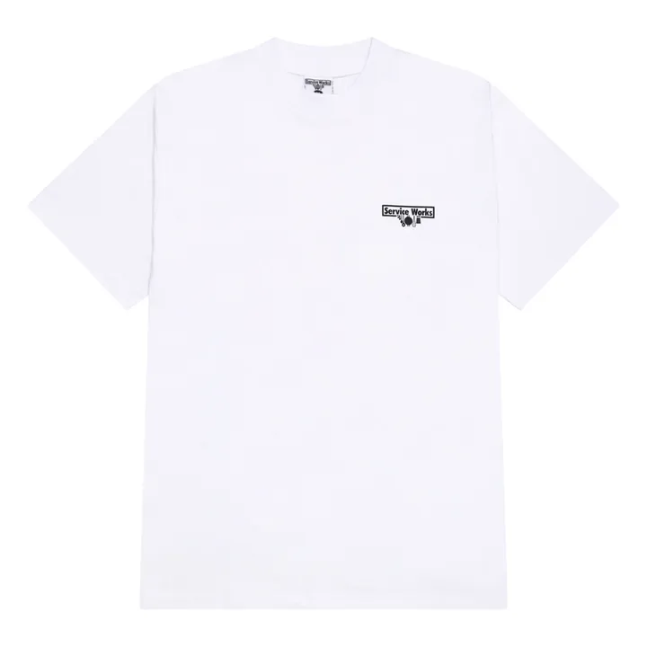 Service Works T-shirt Wine Spill Coton Bio | Blanc
