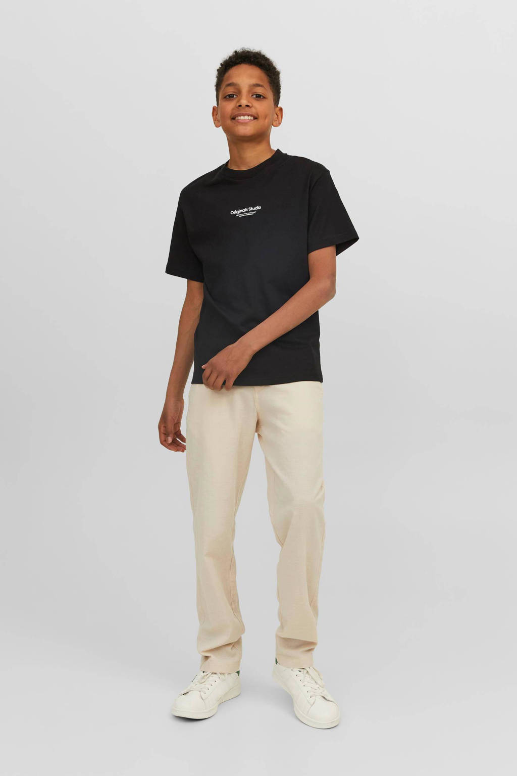 JACK & JONES T-shirt JORVESTERBRO met tekst zwart