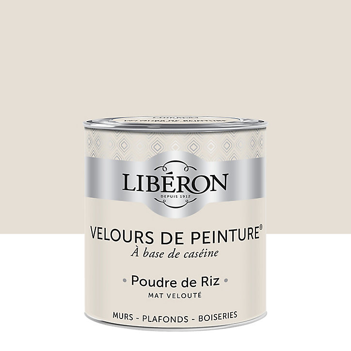 Peinture murs, plafonds et boiseries Velours de peinture blanc poudre de riz Libéron 0,5L