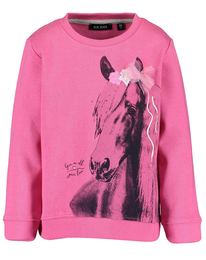 Sweatshirt HORSES in pink