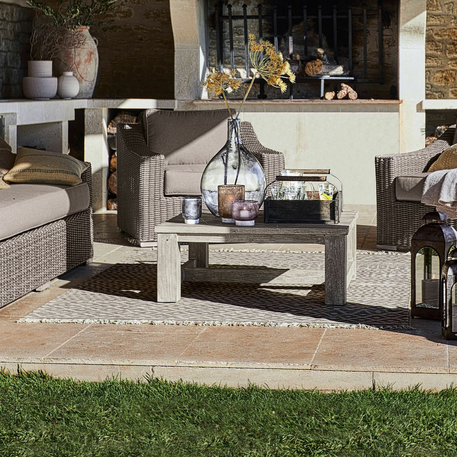 In-  &  Outdoor-Teppich Champigny 170x240 cm | creme/beige
