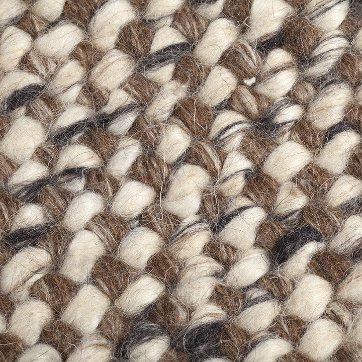 Wollen vloerkleed - Lorraine Bruin/Creme | Warm