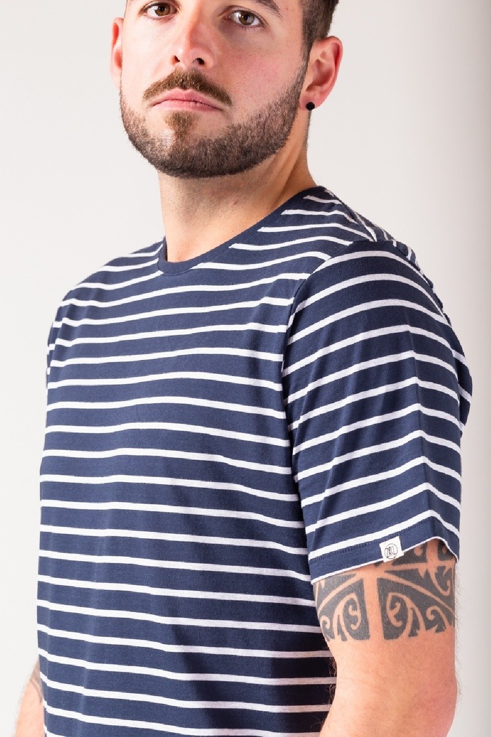 WE ARE ZRCL Herren-T-Shirt Ringel Blue/Silver