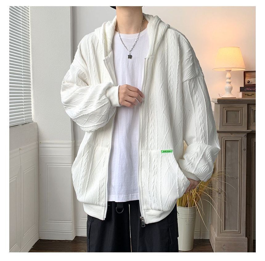 POSI - Effen oversized hoodie met rits
