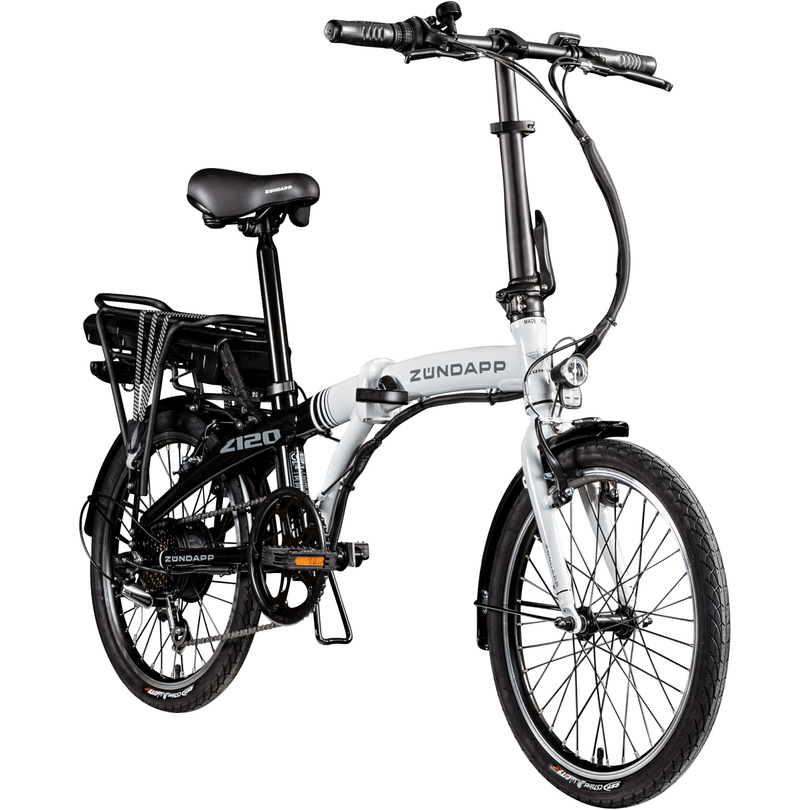 ZÜNDAPP Elektro-Klapprad Z120 - schwarz-weiß - 20