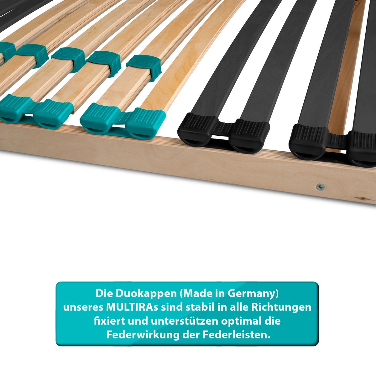 Coemo 7-Zonen Lattenrost DRÖMSON 28 Federleisten Kopfteil verstellbar 90 x 200 cm