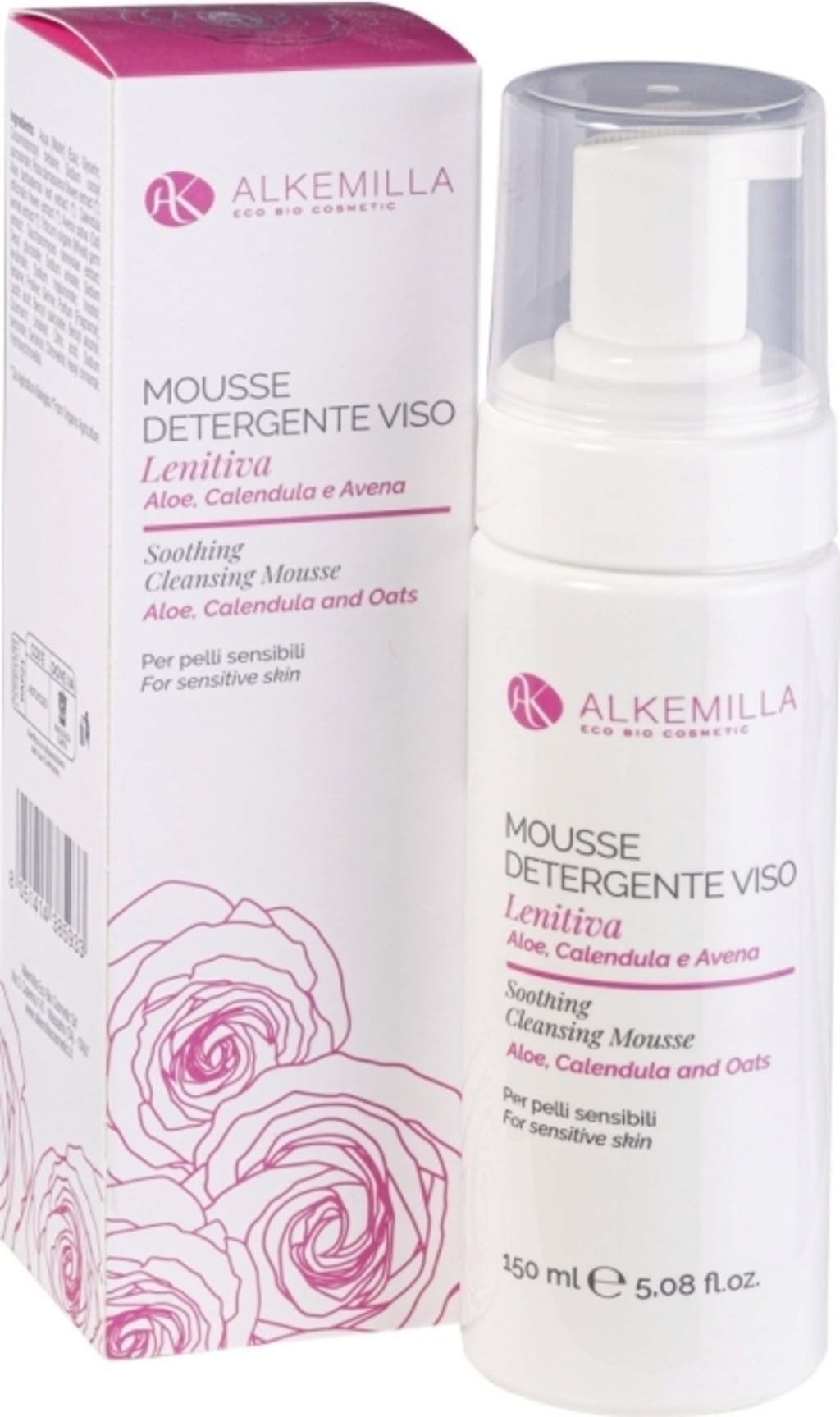 Alkemilla Eco Bio Cosmetic  Beruhigendes Reinigungsmousse, 150 ml