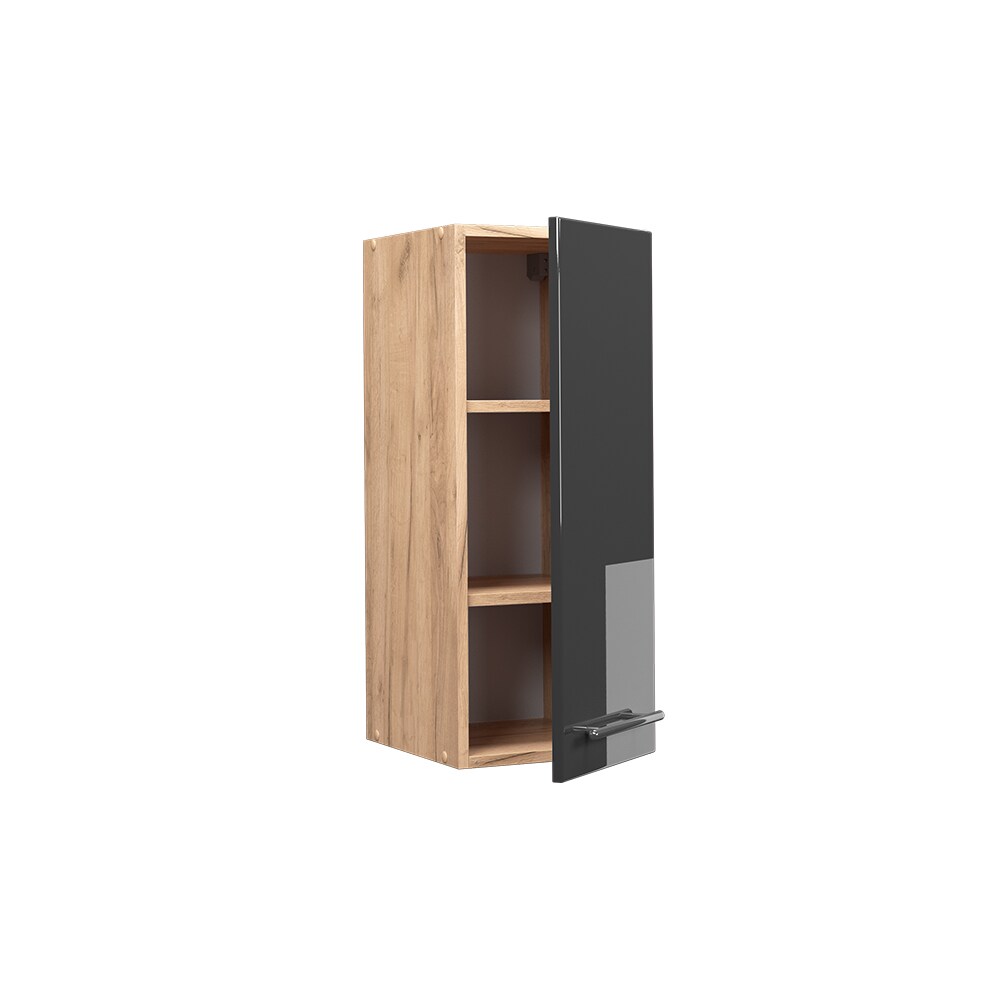 Vicco Hängeschrank Küchenschrank Küchenmöbel Fame-Line Eiche Anthrazit modern 30 cm Küche Einbauküche Hängeschrank Drehtür Einlegeboden Küchenzeile Hochglanz