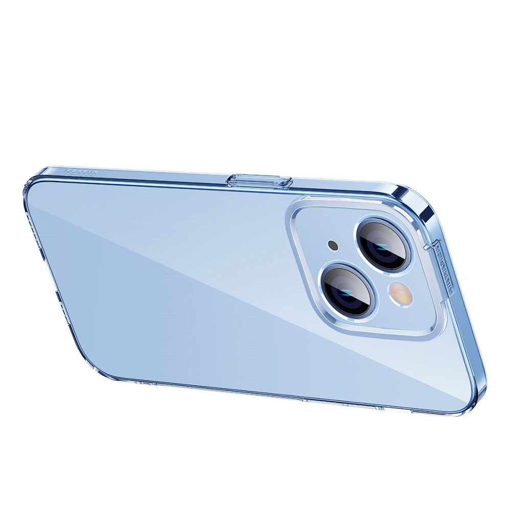 iPhone 14 Crystal Hardcase Hülle Ultra Thin mit Kameraschutz   Display Panzerglas - Transparent
