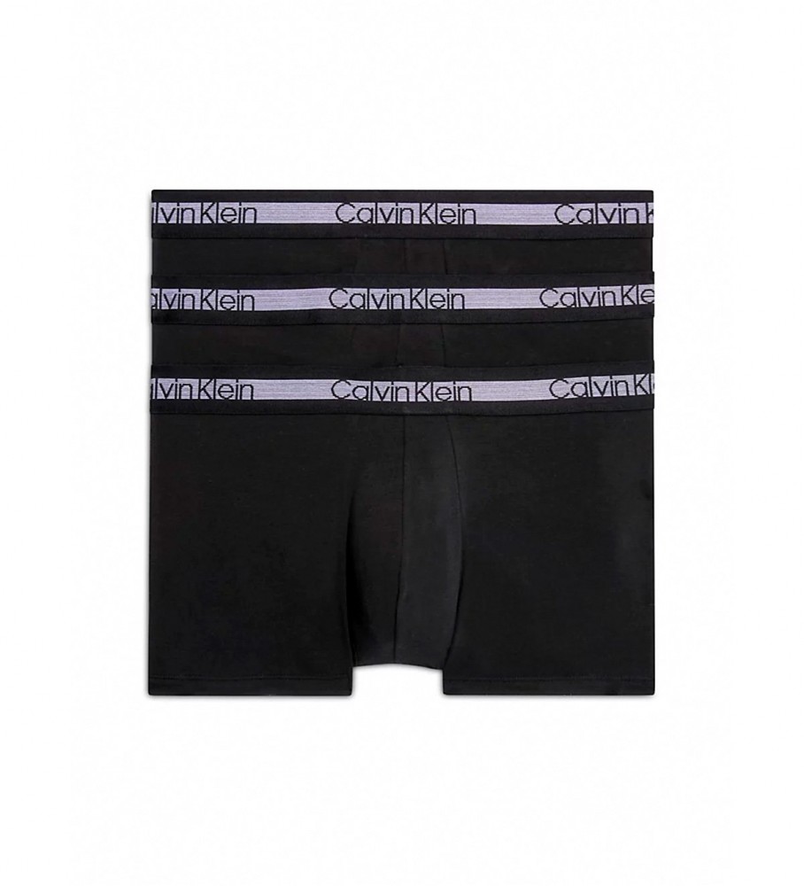 Cuecas Boxer Calvin Klein Pretas Refrescantes - Pacote com 3