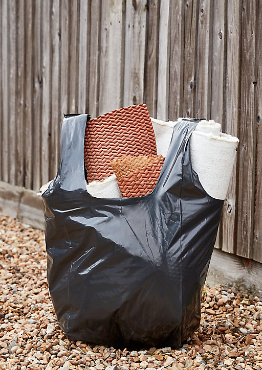 5 sacs à gravats ultra-résistants noir 70L
