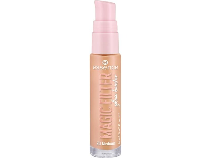 essence Foundation Glow Booster Magic Filter 20 Medium Gesichtsfluid mit leichter Deckkraft für natürlichen Glow