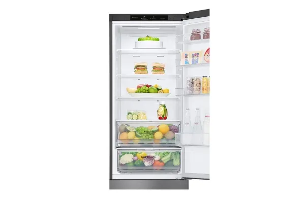 LG GBP62PZNBC - Køleskab/fryser - bund-fryser - bredde: 59.5 cm - dybde: 67.5 cm - højde: 203 cm - 384 liter - Klasse B - stål