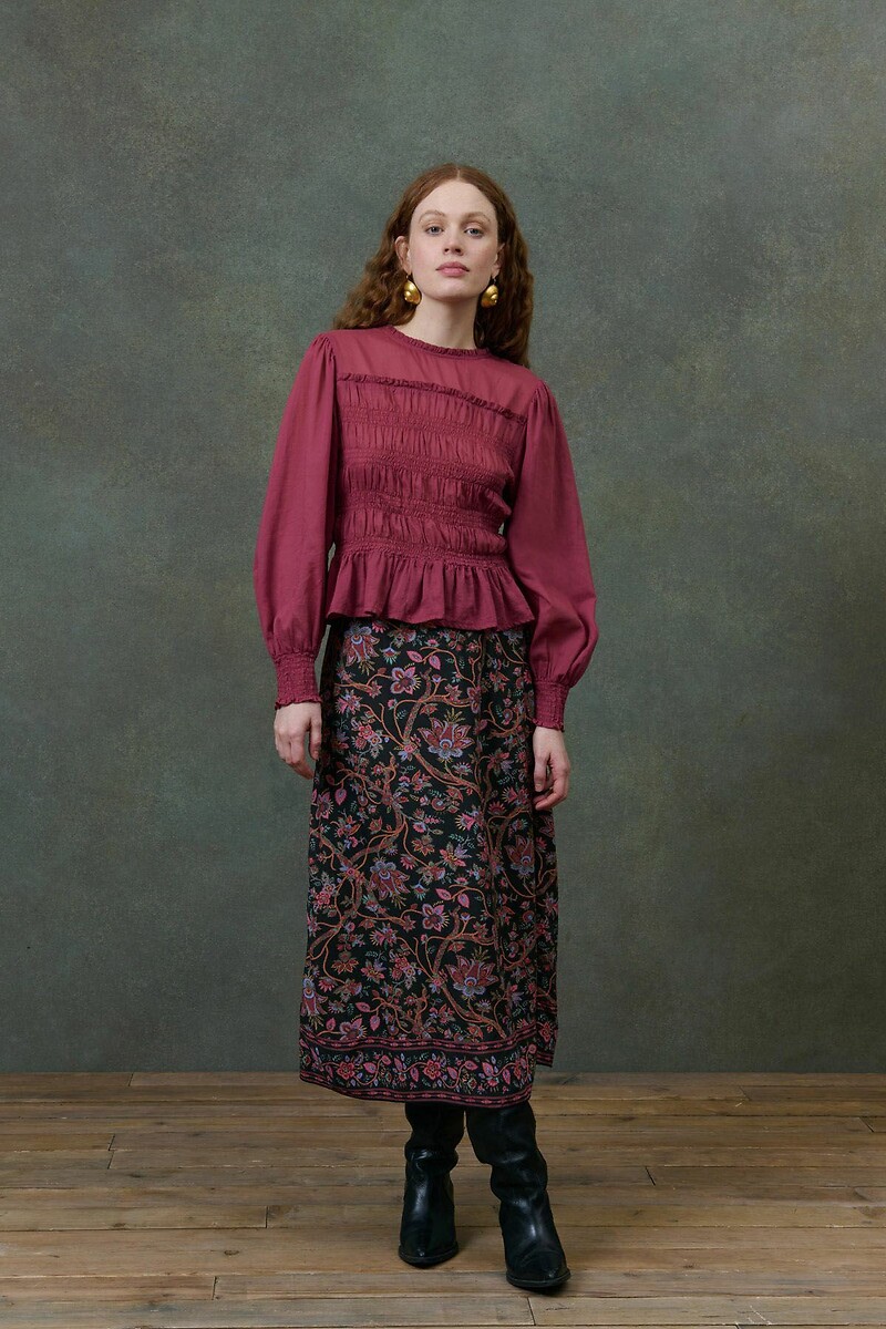 LOUISE MISHA<br>Blusa com franzidos e babados HAYDEE