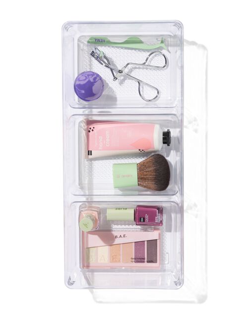 boîte de rangement en plastique à trois compartiments 34 x 15,2 x 7,5