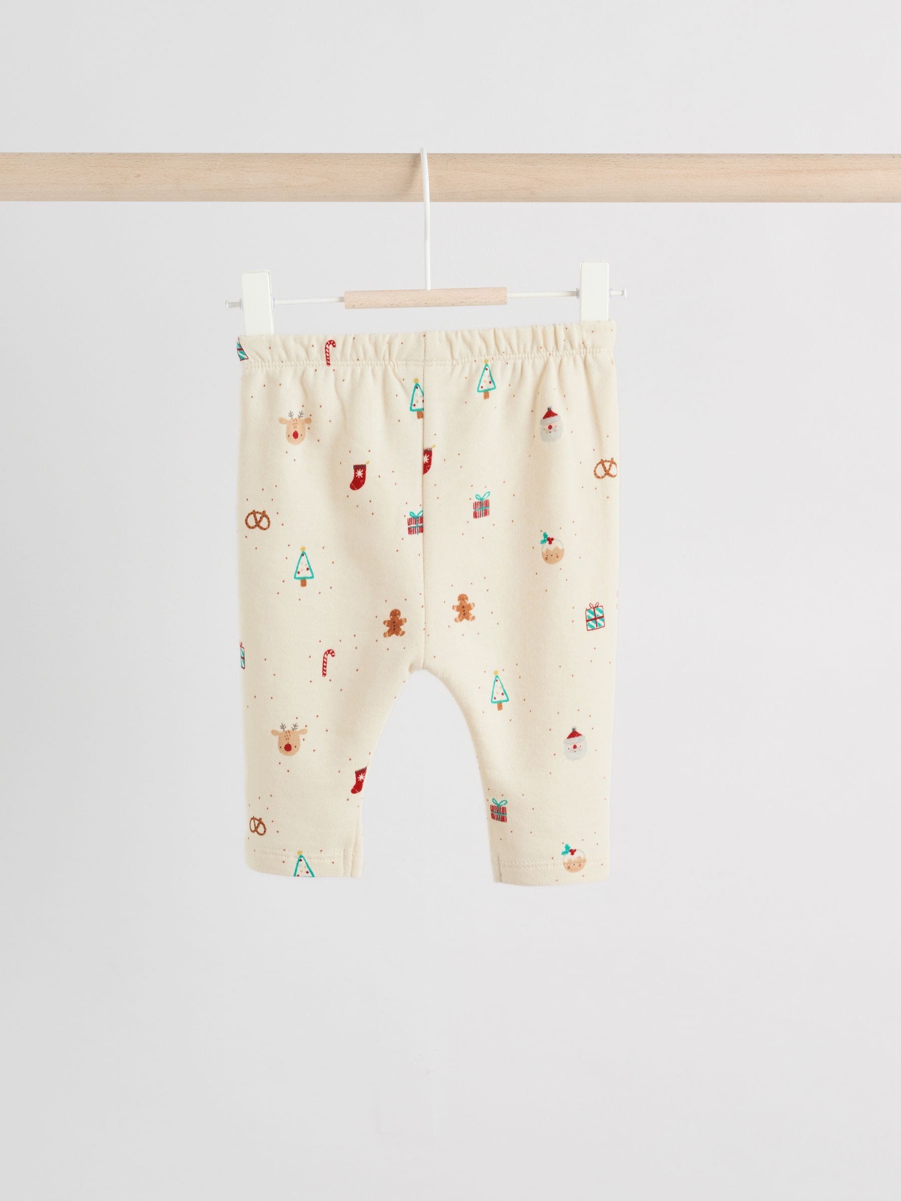 Crème - Kerstmis Sweat en Joggingbroek Baby Set (0mnd-2jr)