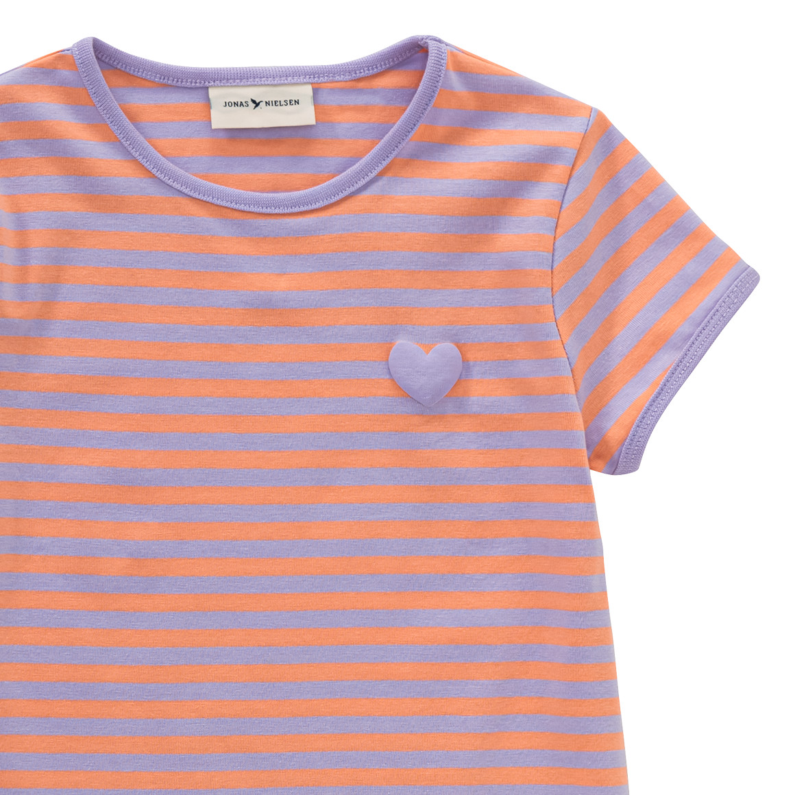 Jonas Nielsen Mädchen T-Shirt mit Herz-Print helllila / orange