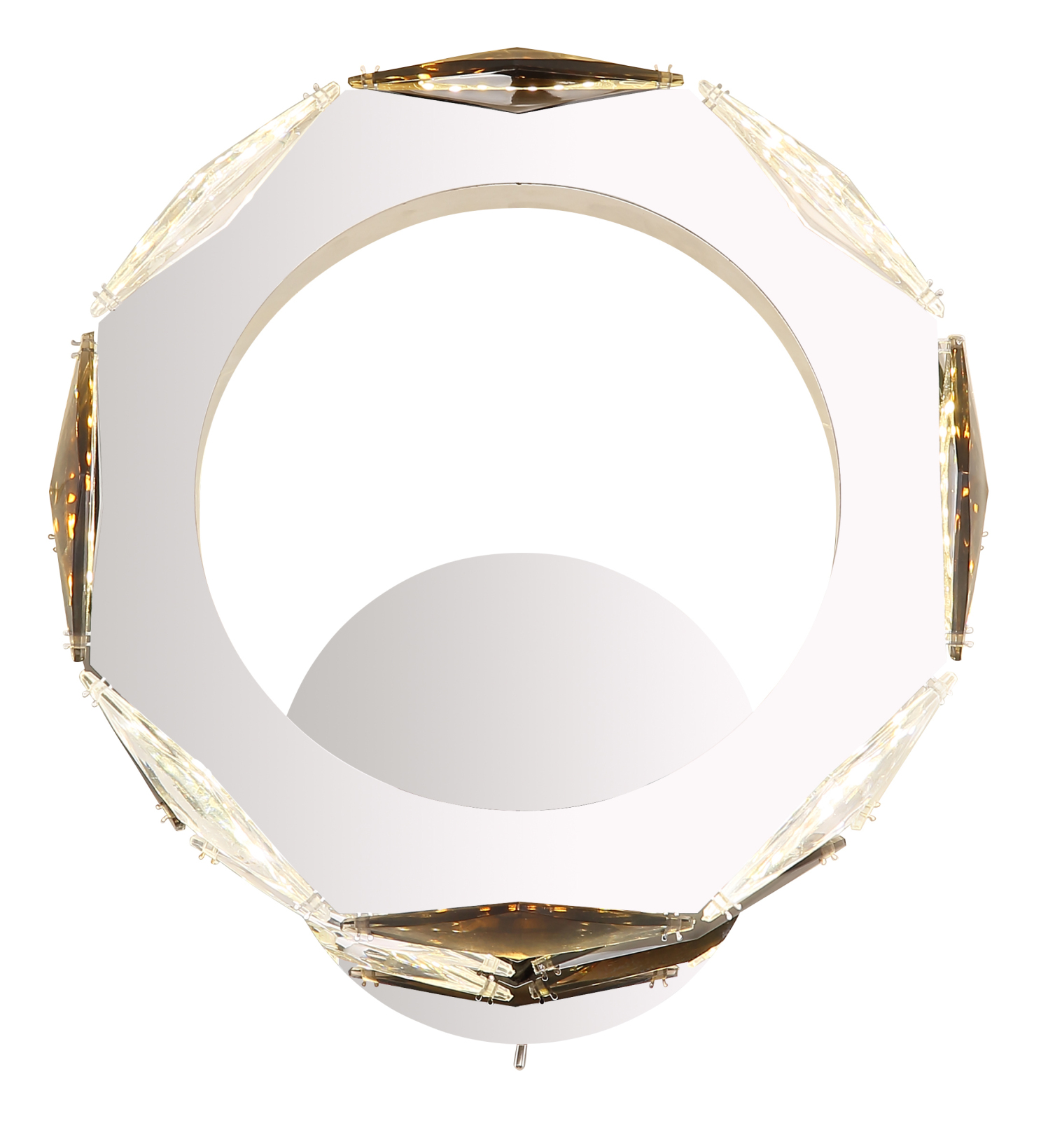 LED-Wandleuchte - Chrom-rauchfarben - 24 cm breit