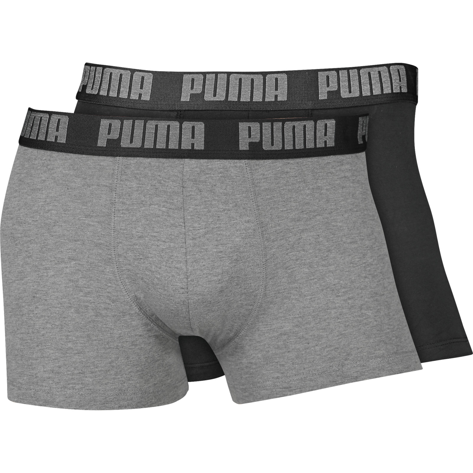 Puma Herren-Boxershorts Basic, 2 Stück S, dunkelgrau