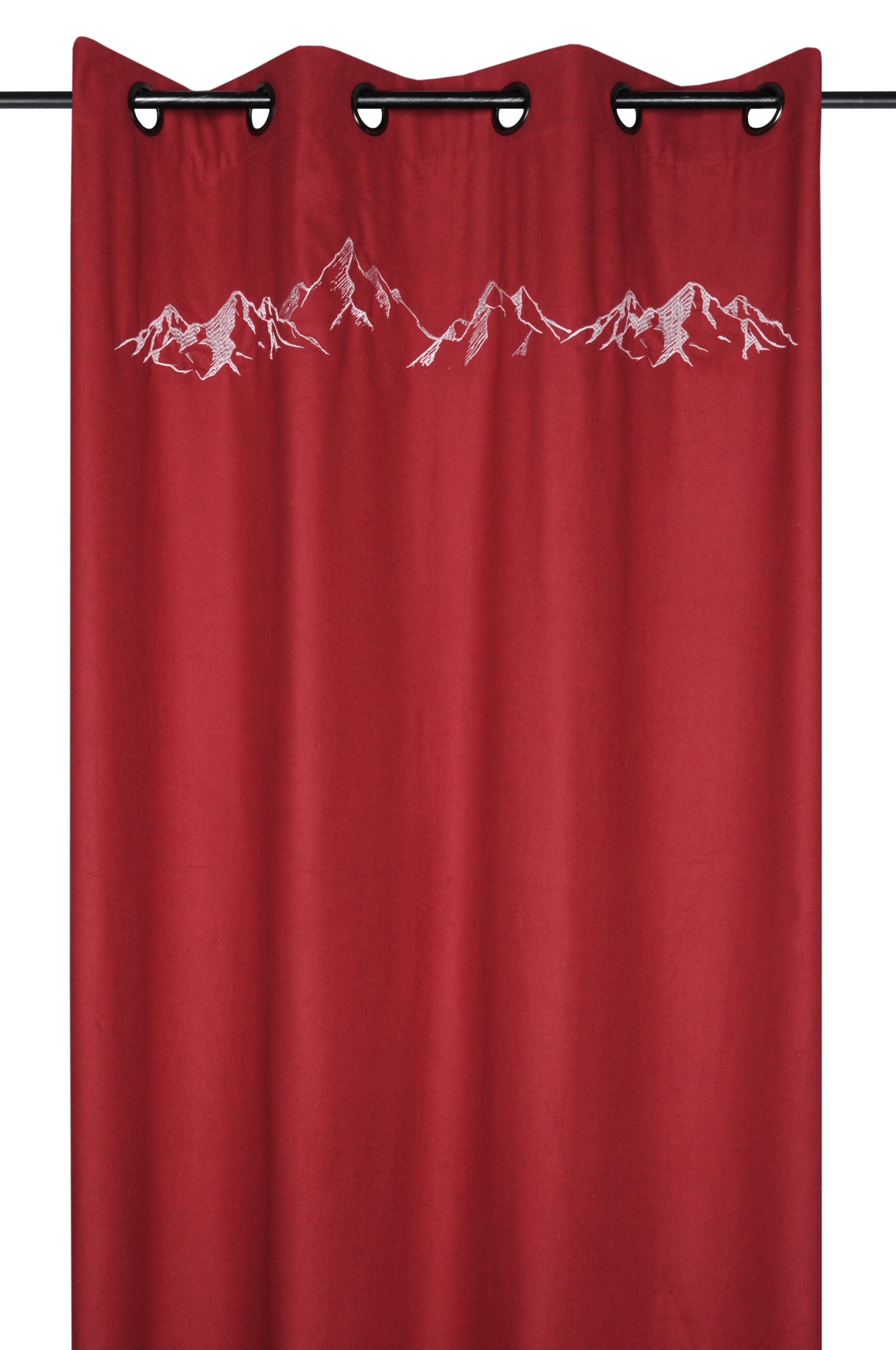 CHARVIN RIDEAU 135X260CM OEIL ROUGE