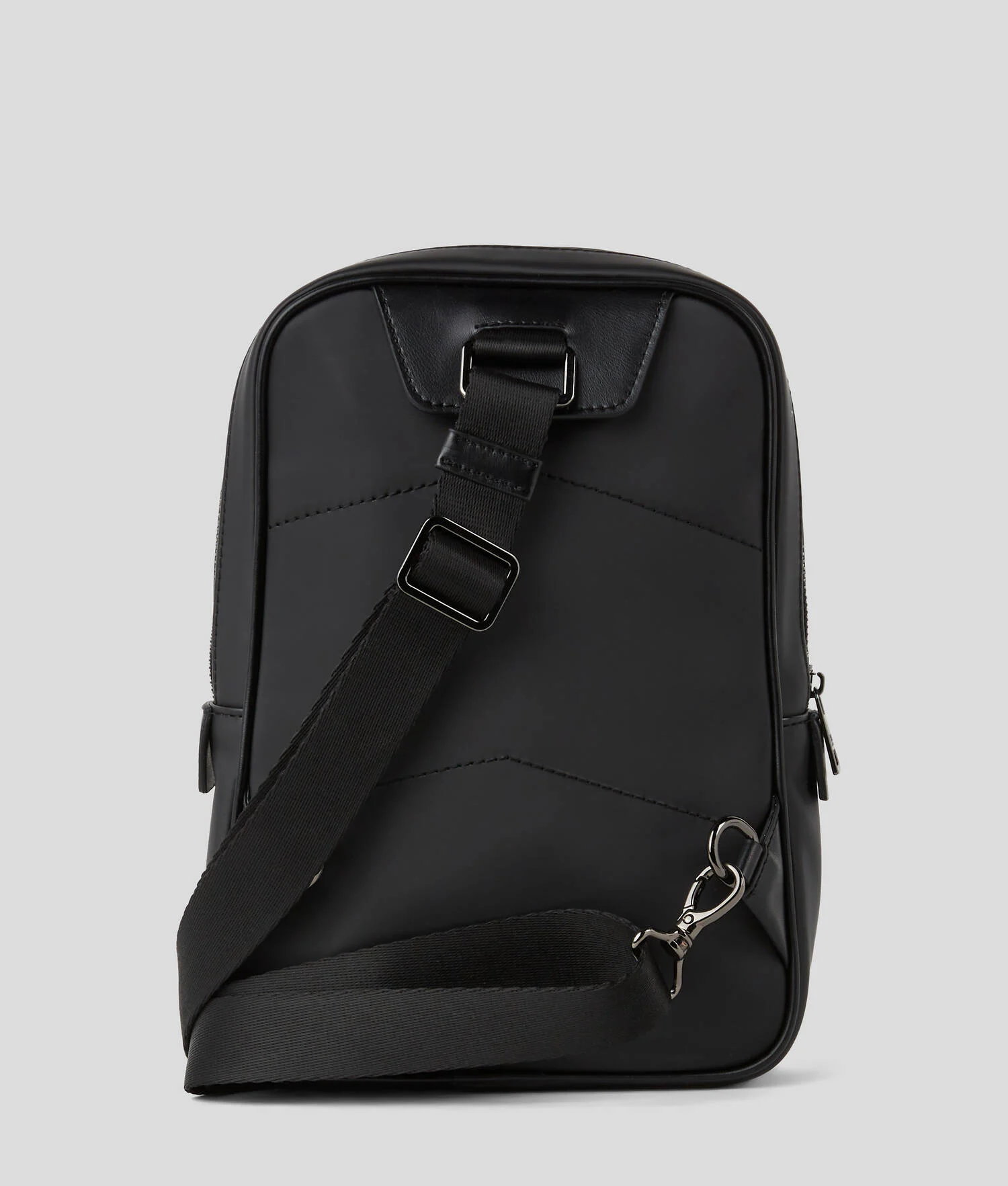 SAC BANDOULIÈRE À IMPRIMÉ GÉOMÉTRIQUE - Noir