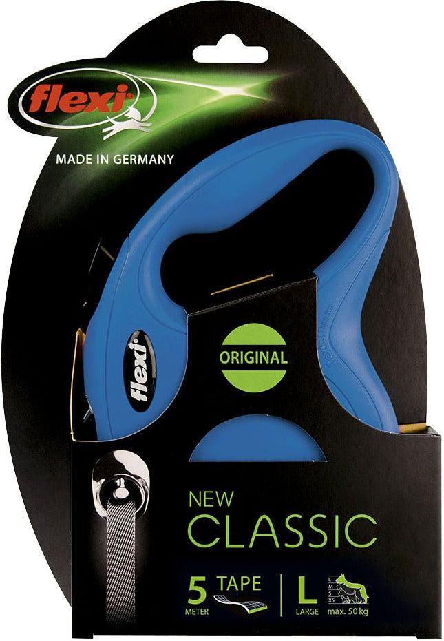 Flexi rollijn Classic Tape L blauw 5 m