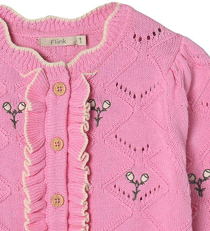 Fliink Cardigan - Strick - Mela Flower - Begonie Pink