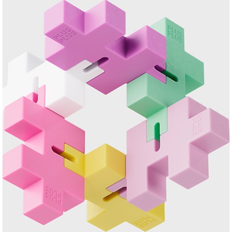 Plus-Plus Hexel Bubblegum - 6 dele
