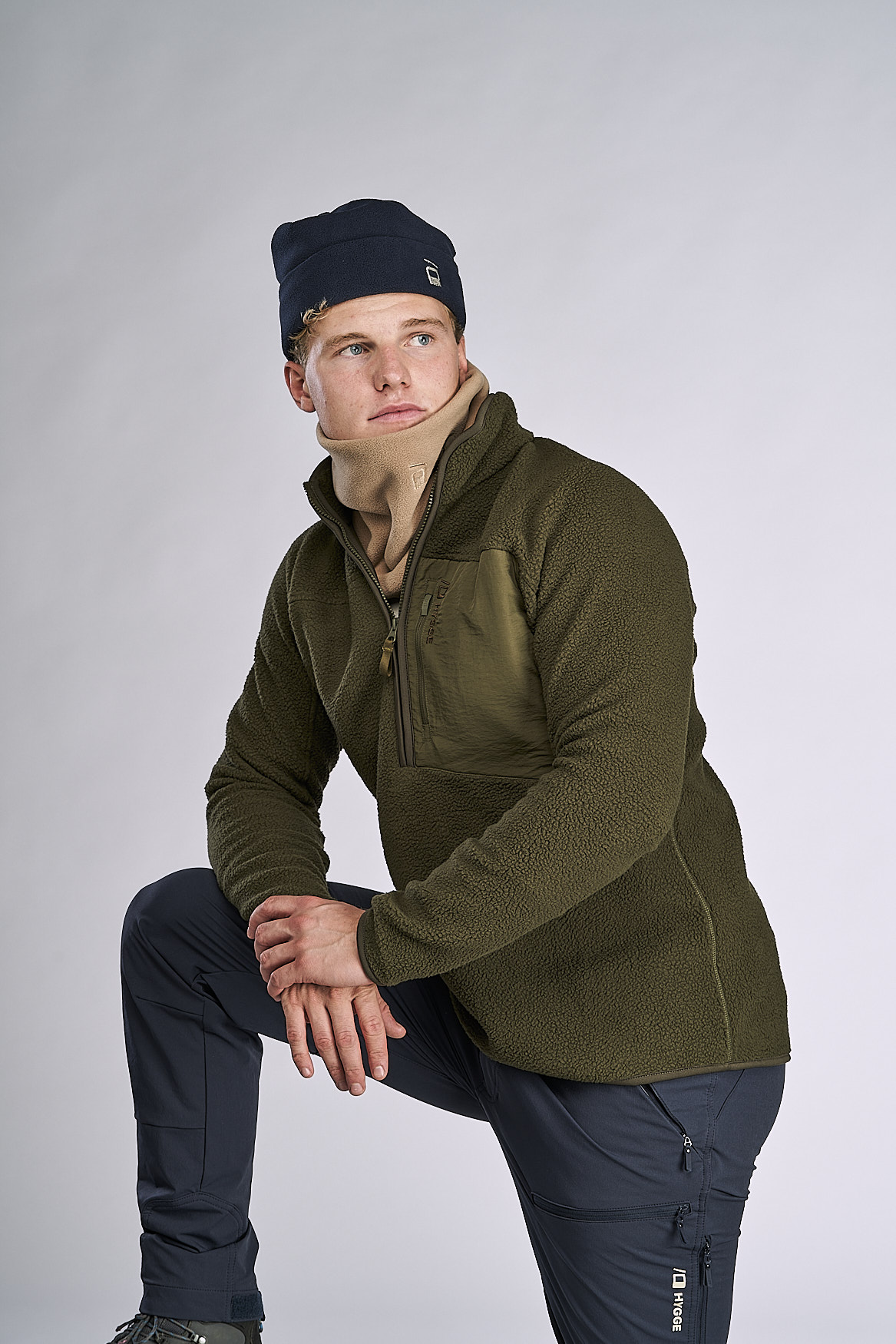 Pile Fleece Pullover Herre 08/Grønn