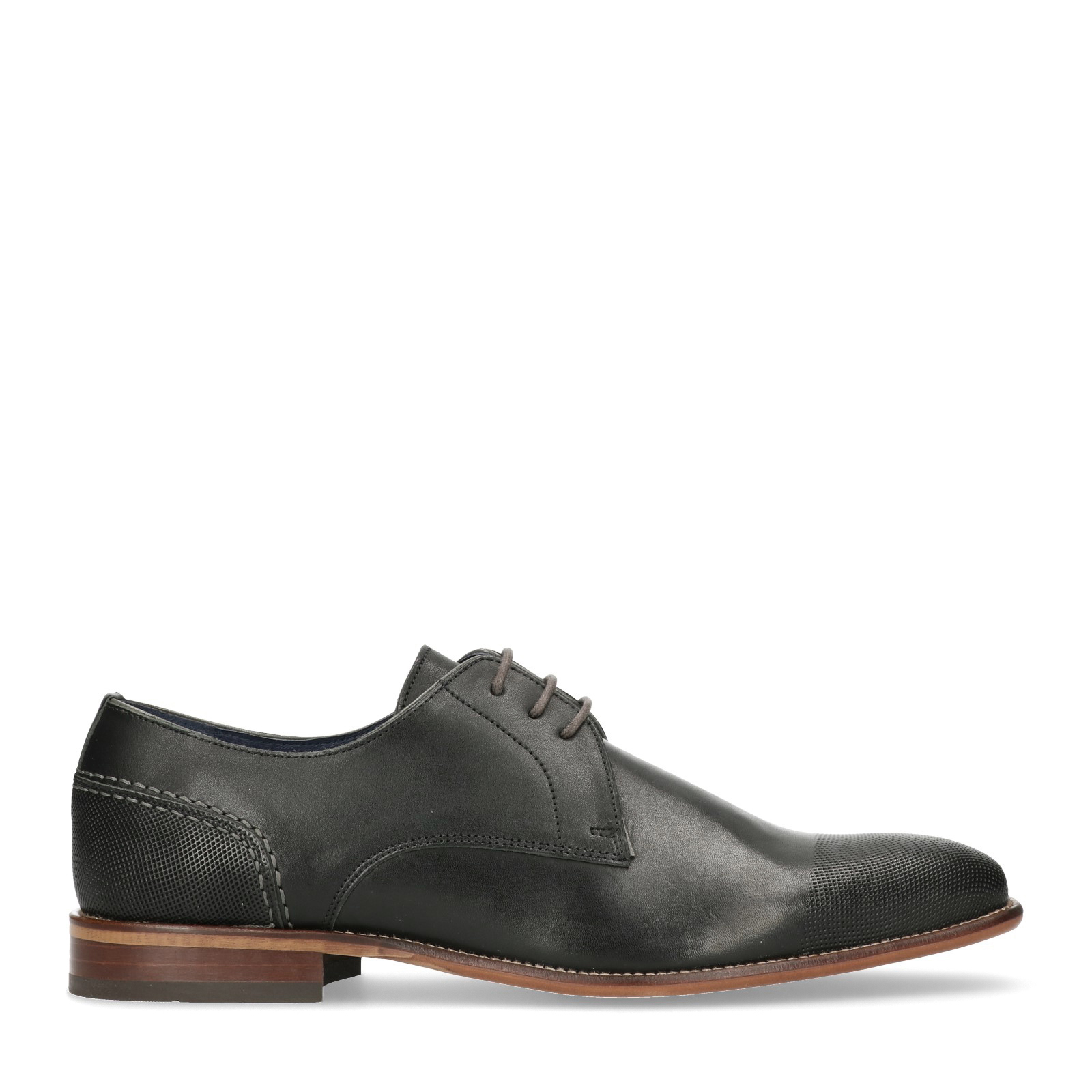 Zwarte leren veterschoenen