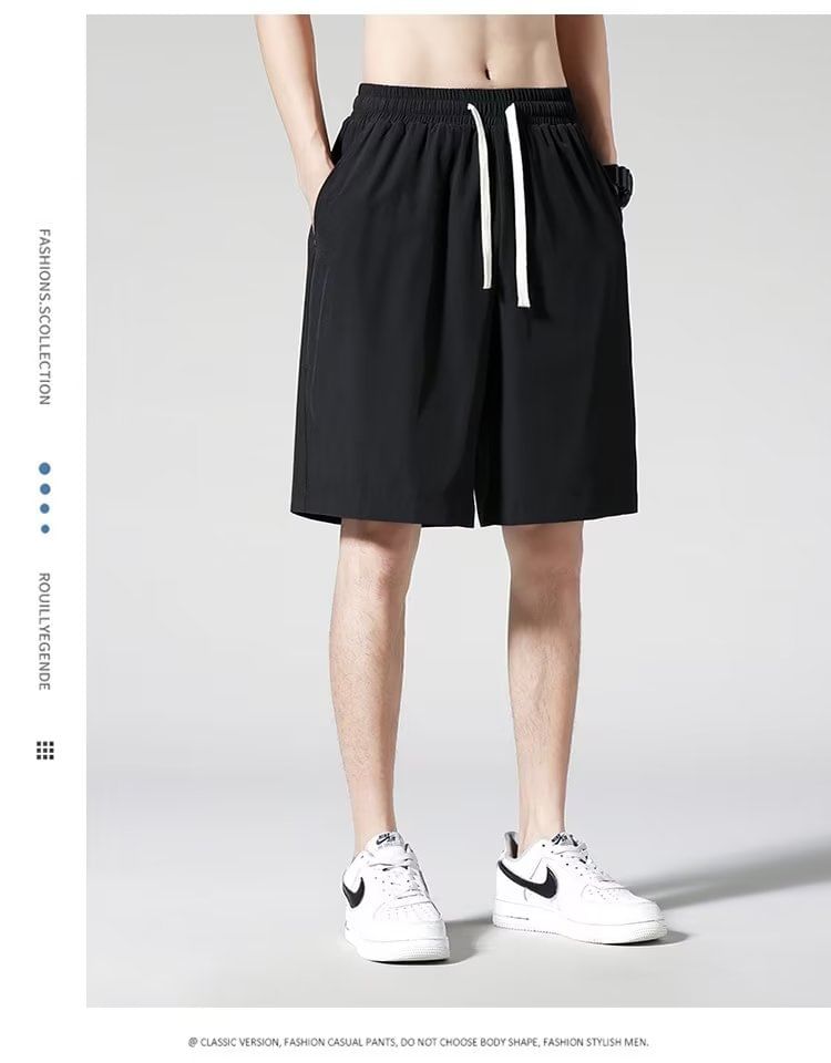 farrahces - Effen shorts met wijde pijpen en trekkoord in de taille