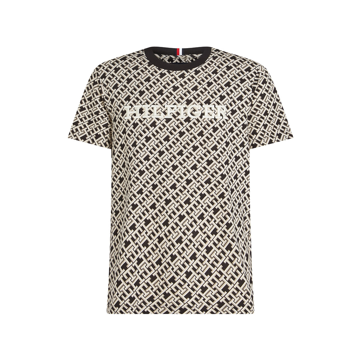 Camiseta TOMMY HILFIGER com gola redonda e estampa monotipia.