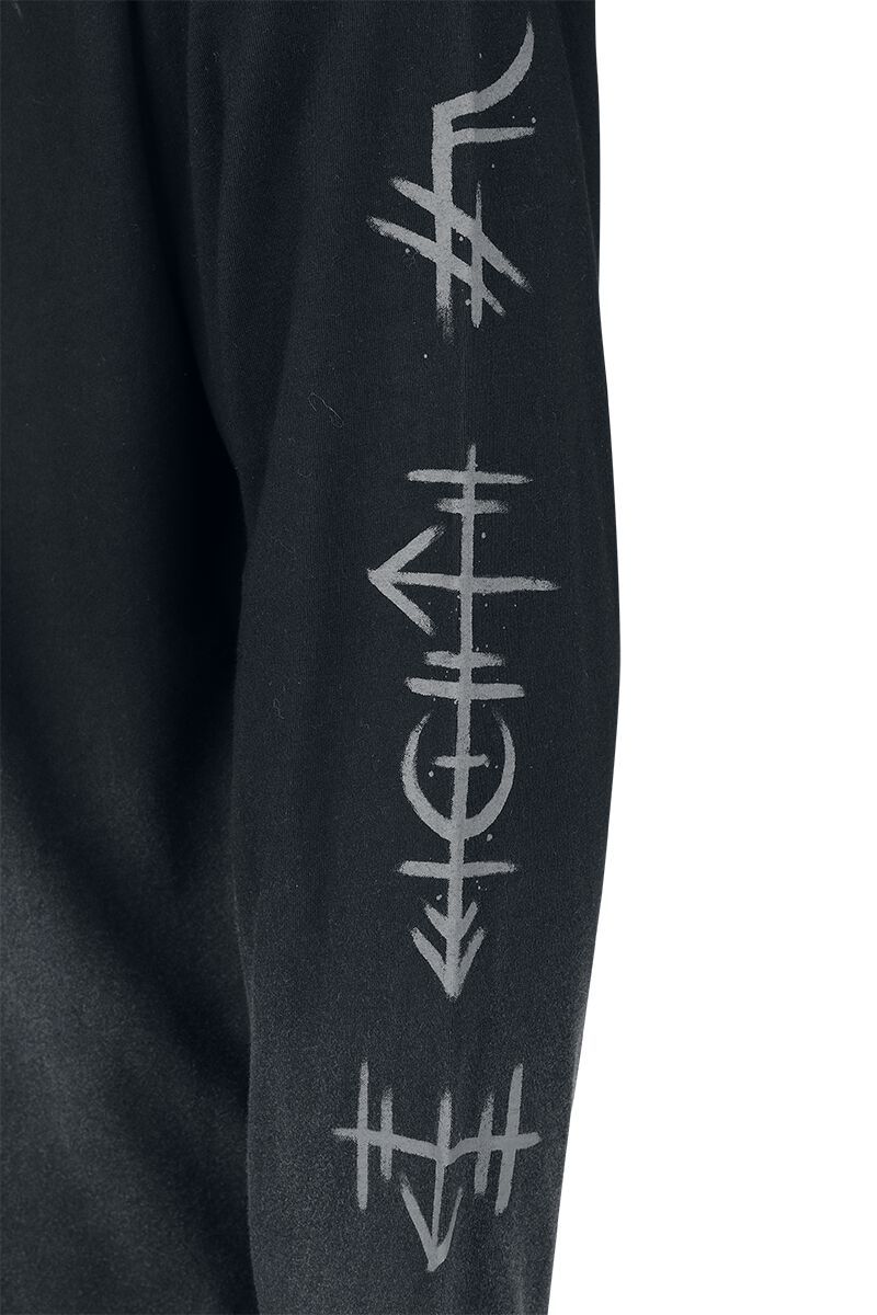 Haut manches longues imprimés runes | Black Premium by EMP T-shirt manches longues