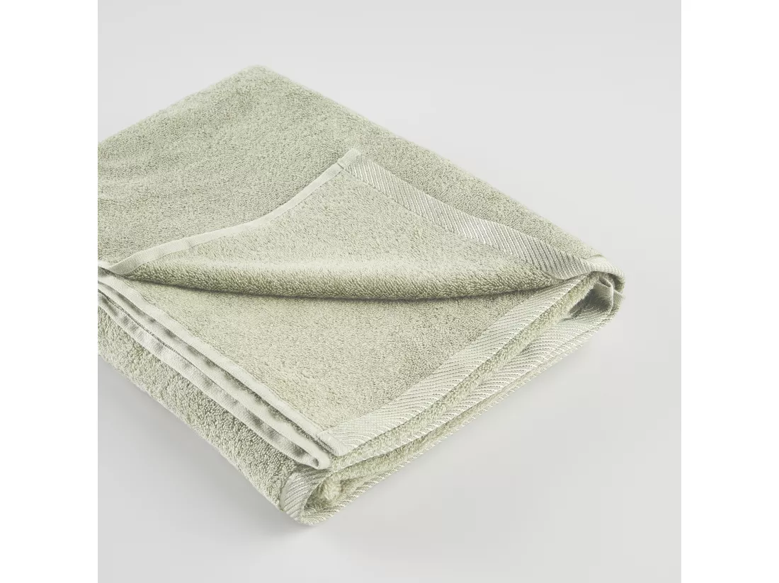 Serviette de Bain en Bambou 100x150 cm Vert Moyen