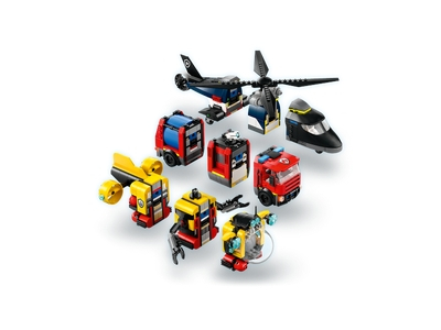 LEGO Helikopter, brandweerauto en onderzeeër remix (60462)