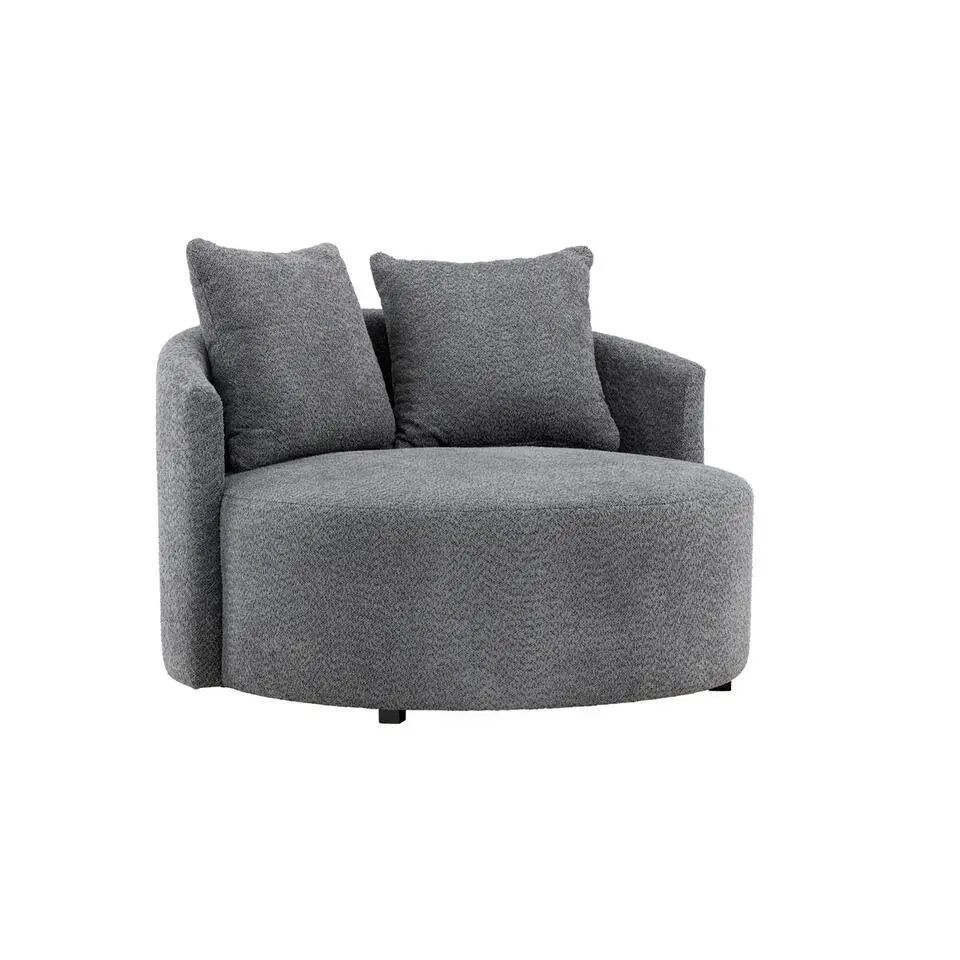 Loveseat Teddy Grijs - Zithoogte 40cm - 118x118x72cm - Kelso