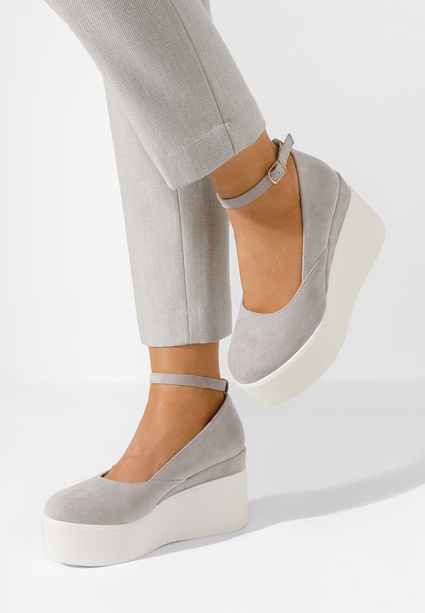 Chaussures à plateforme gris Leanora