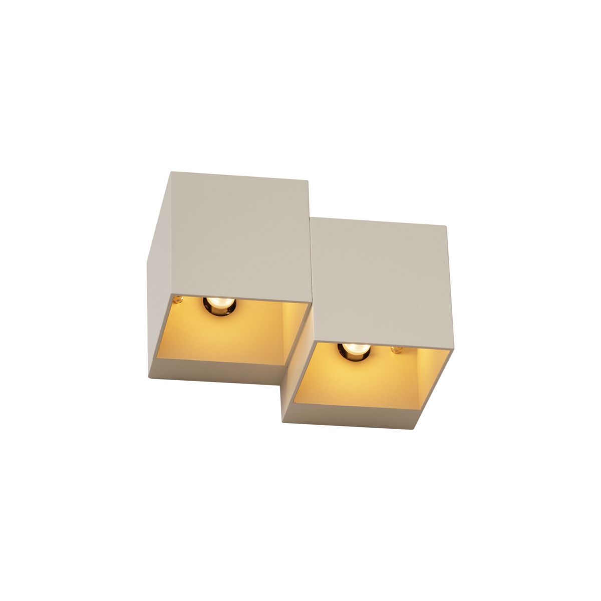 Moderne wandlamp beige 2-lichts - Transfer Double