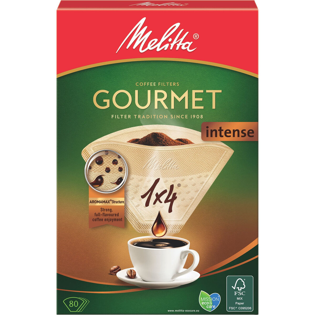 Kaffefilter 1x4/80 Gourmet intense