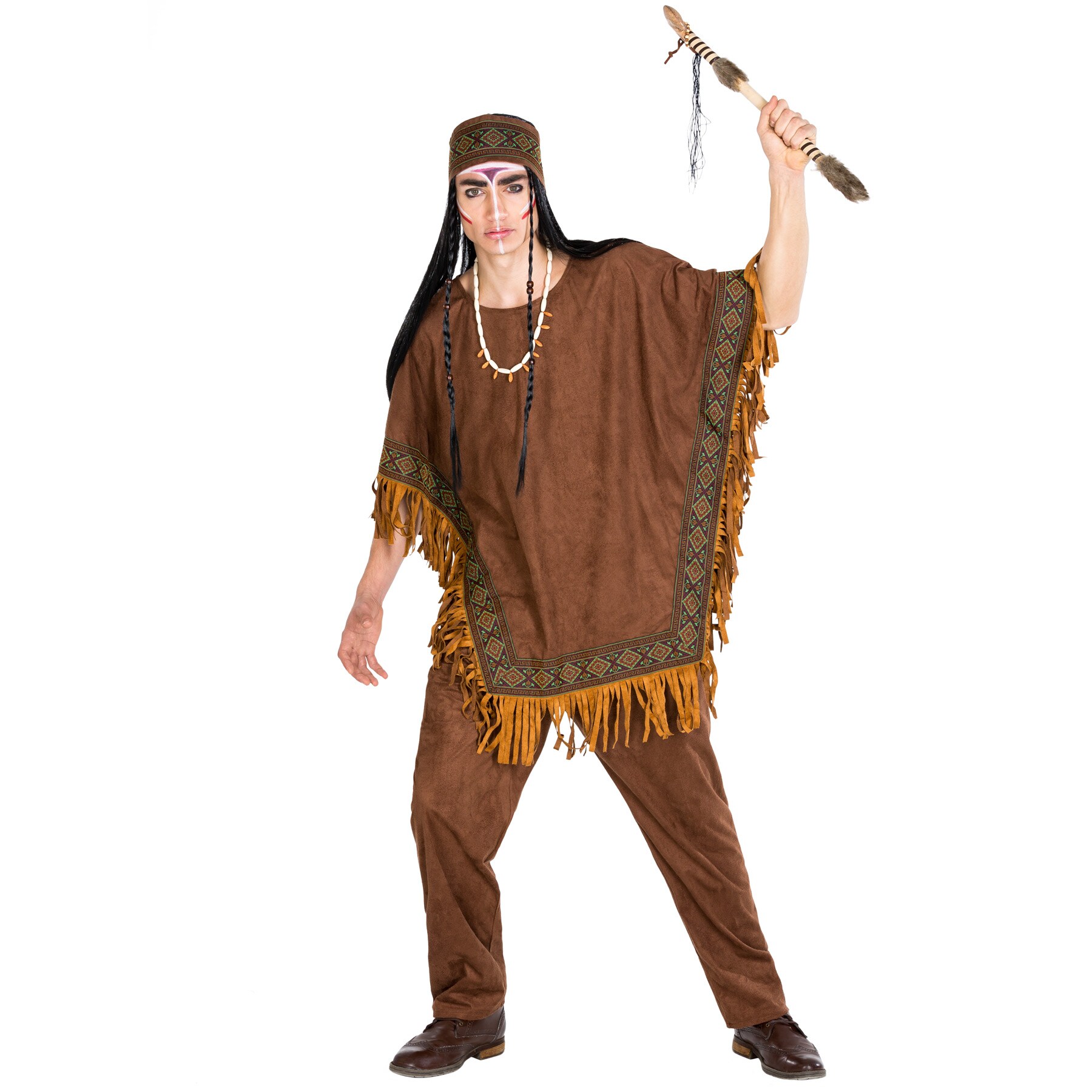 tectake® Herrenkostüm Indianer wilder Hengst Henry