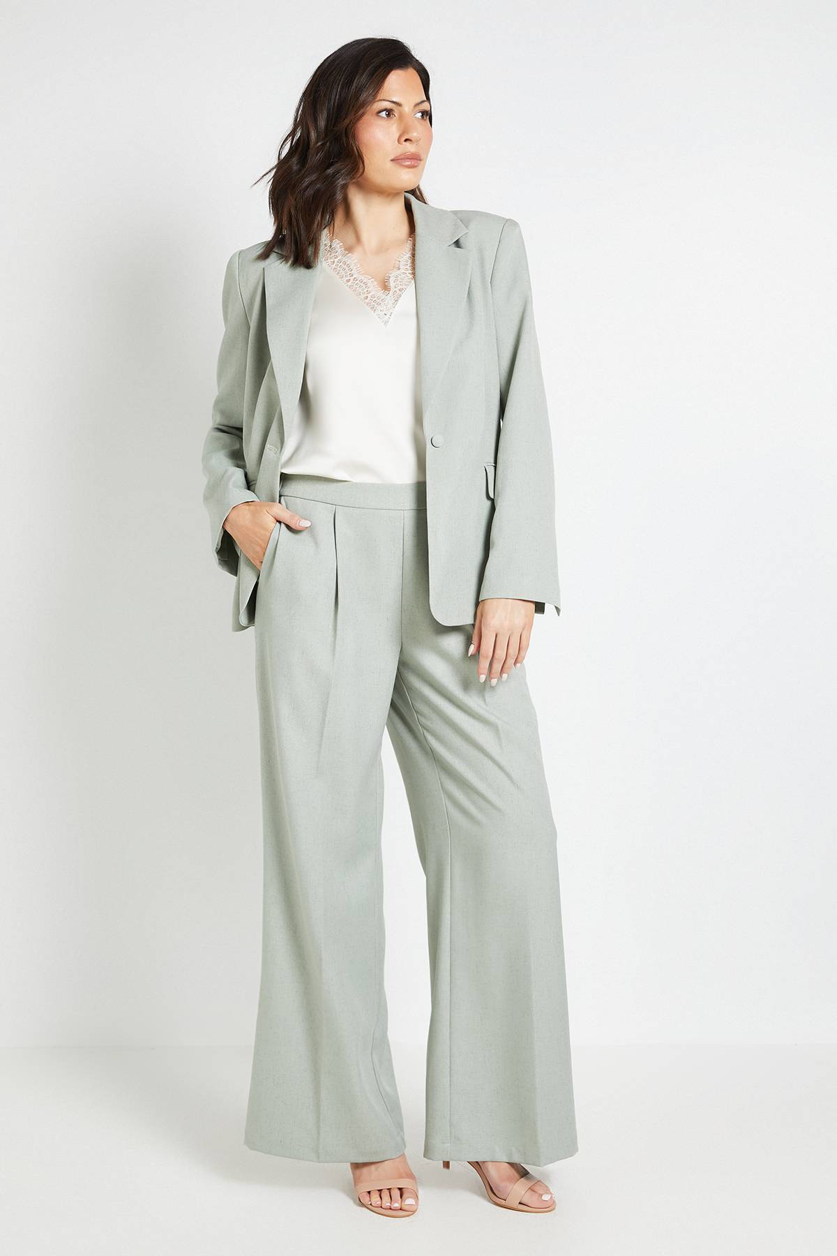 Wallis Blazer Croisé Simple Coupe Décontractée En Mélange De Lin Wallis