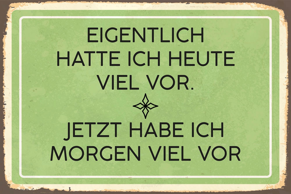 queence Metallbild »Viel vor« Sprüche 1 Stk. tlg.