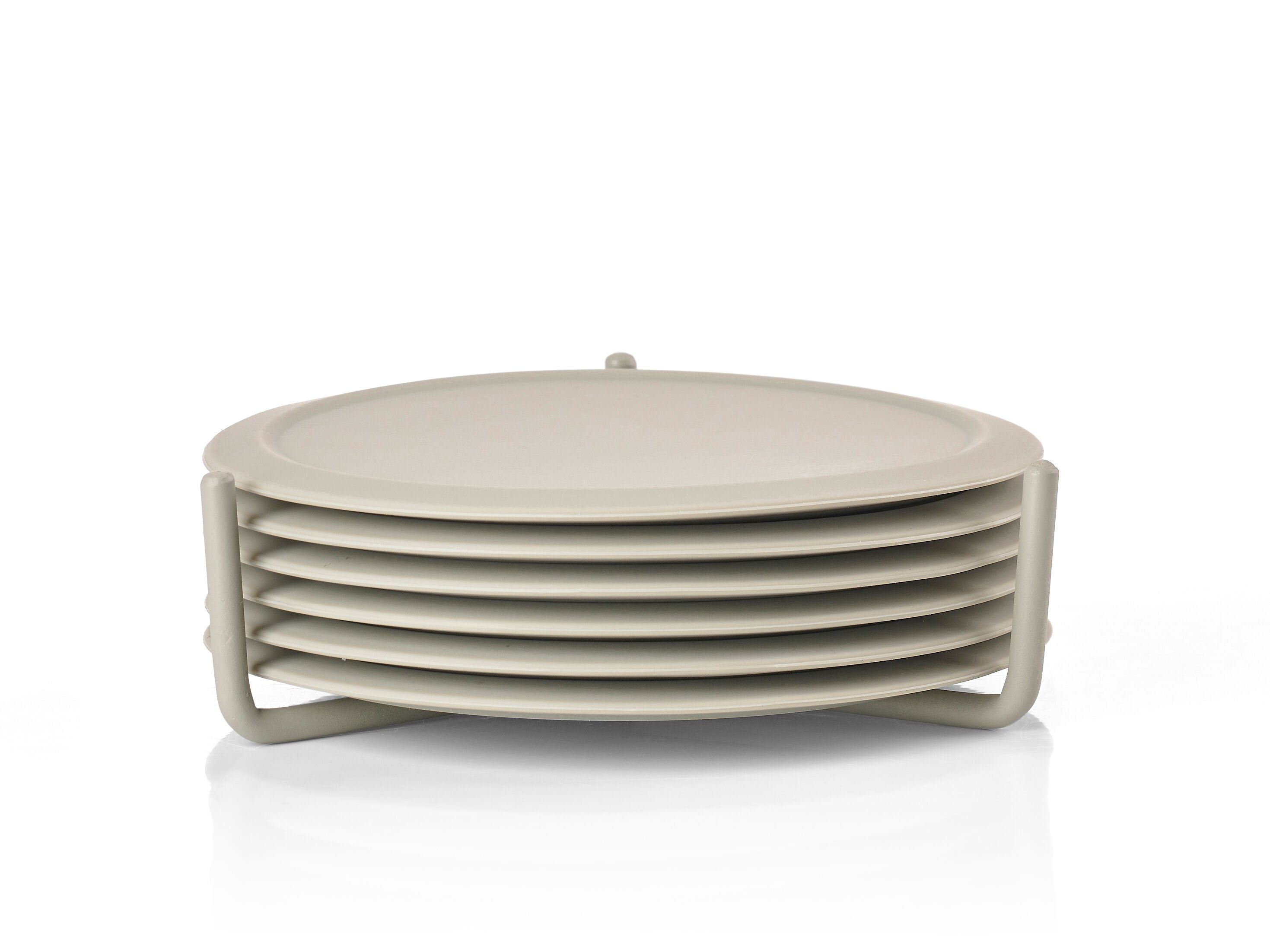 Zone Denmark SINGLES Glasuntersetzer-Set - Beige / H: 0.5 cm