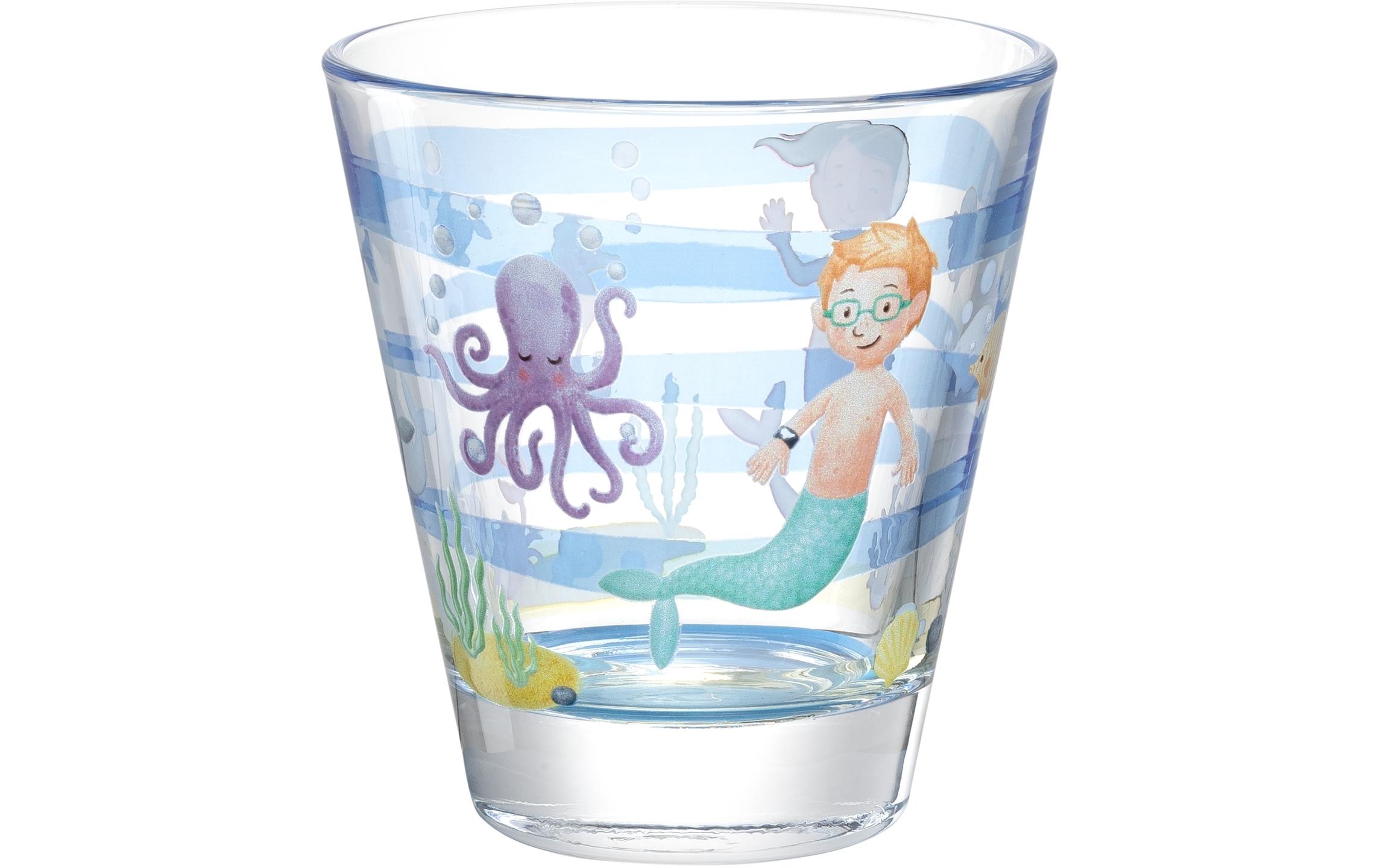 Kindertrinkglas Avventura 215 ml, 6 Stück, MeerTrinkglas für Kinder