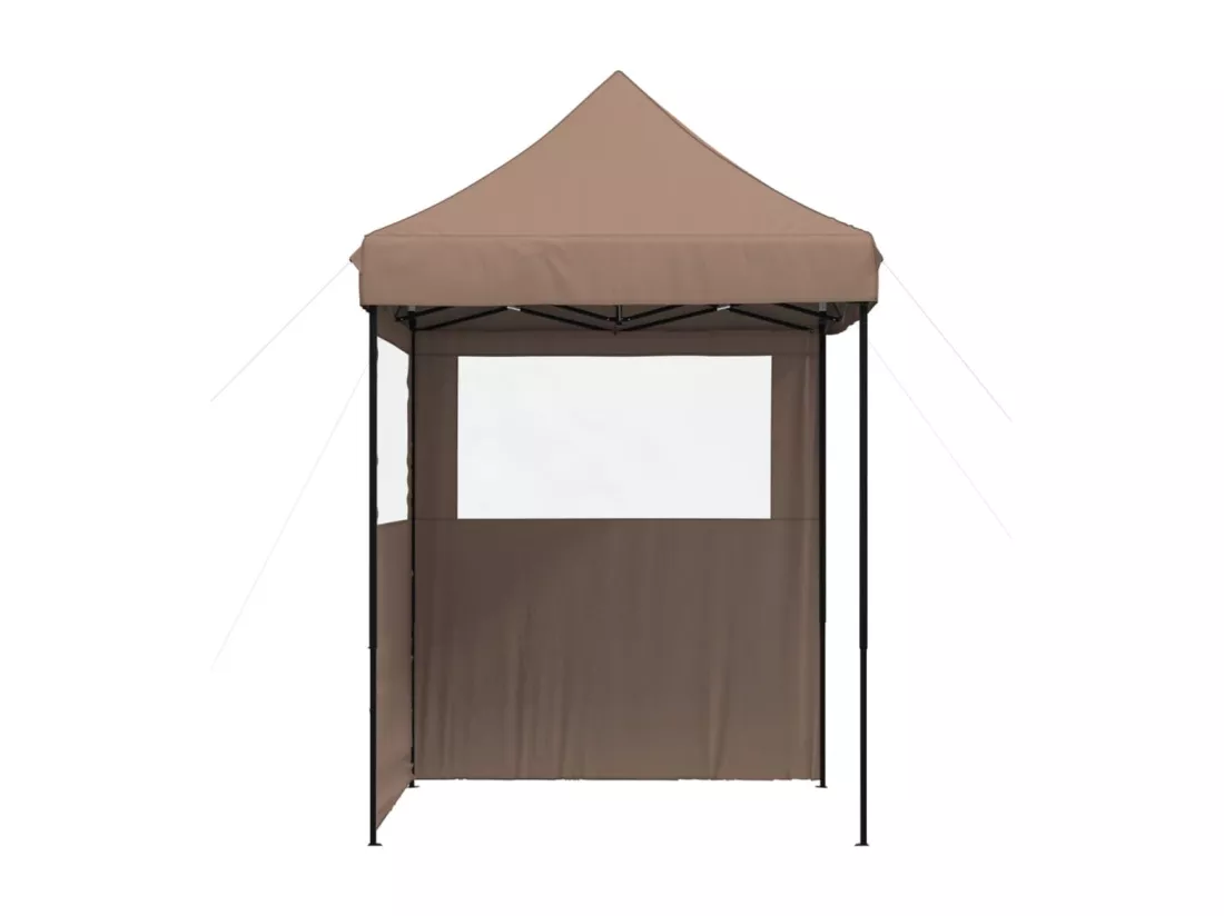 Tente de réception pliable escamotable avec 2 parois latérales