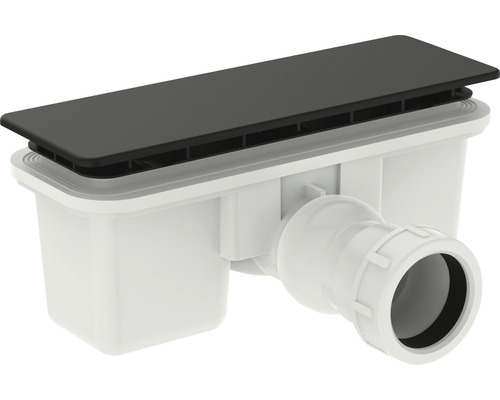 Ideal Standard Ultra Flat Nieuwe afvoerfitting 9,5 x 22,5 cm mat zwart T4493V3