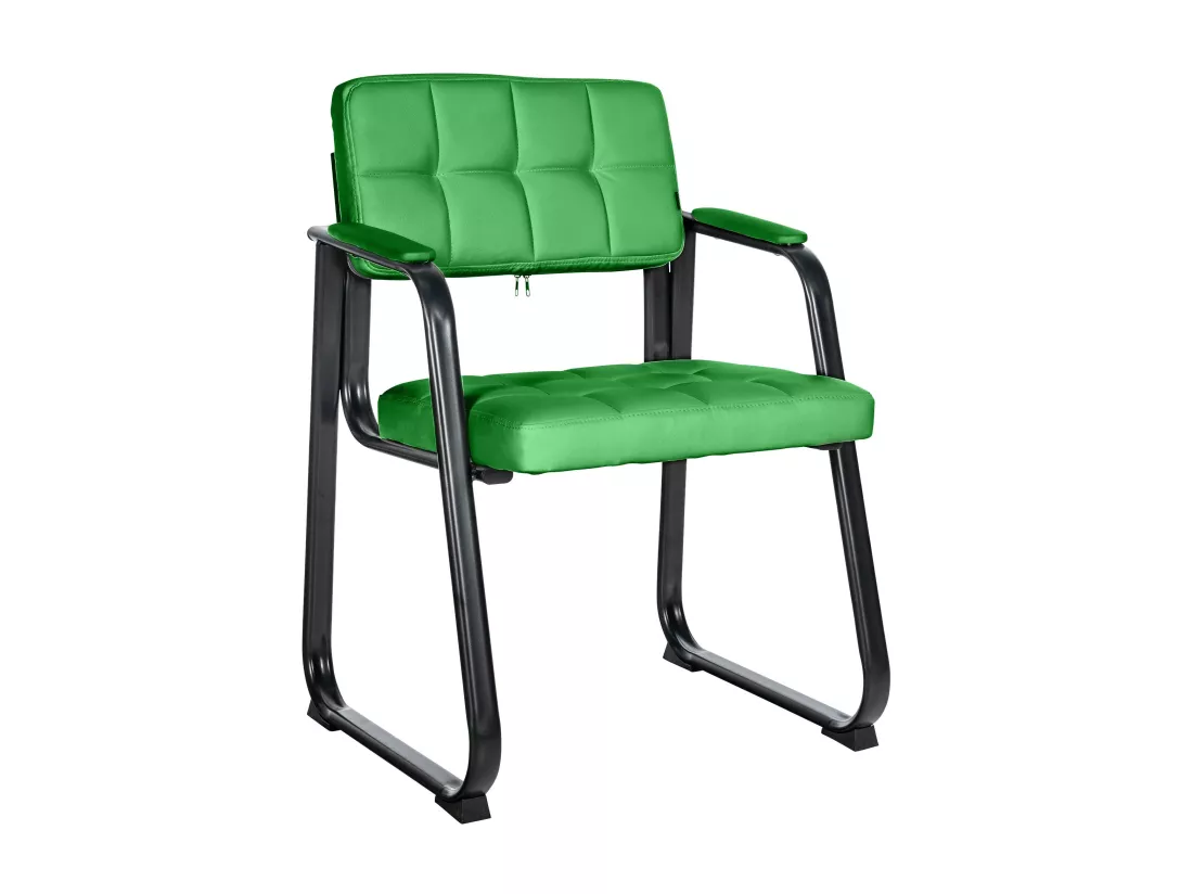 Chaise gondole - Similicuir & Métal noir mat - Vert - Canada B