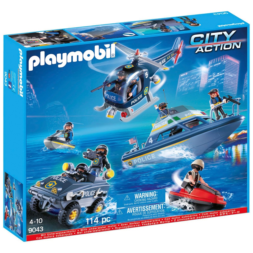 Playmobil 9043 Polizei SWAT Fahrzeug Taktische Einheit Super Set