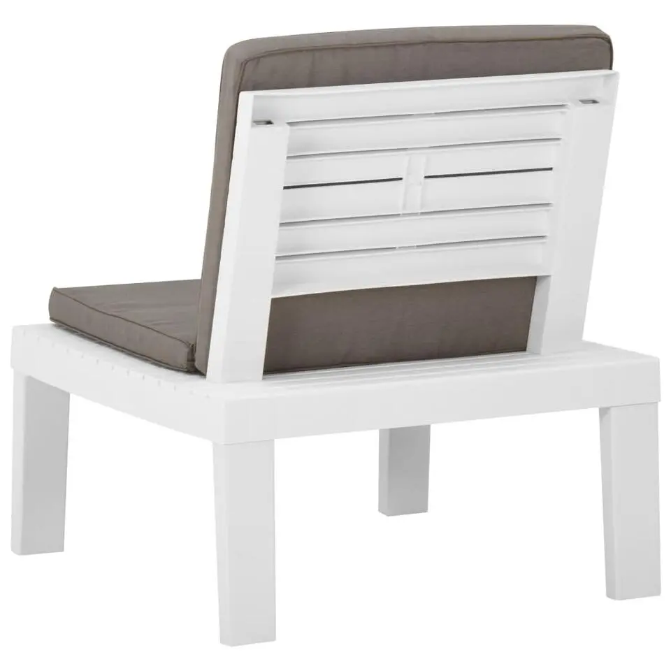 vidaXL - Loungeset - Wit - Kunststof