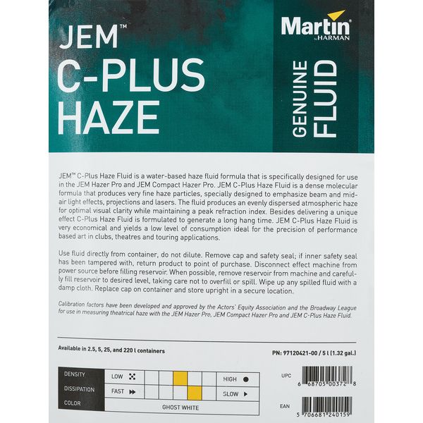 Martin by Harman Jem C-Plus Haze Fluid 5 L